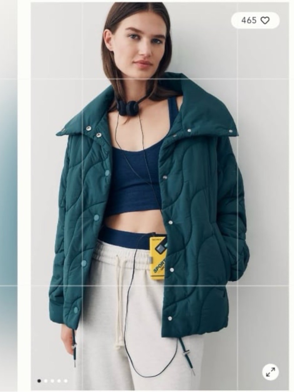 NWT Anthropology Varley Fabia Quilted Jacket